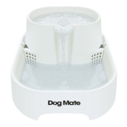 Dog Mate Großer zweistufiger Trinkbrunnen für Haustiere, sechs Liter, Weiß (385E)