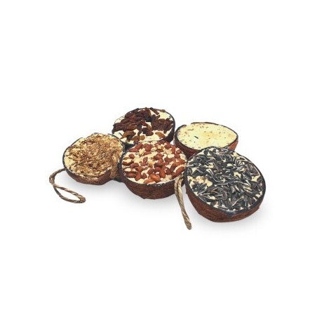 Lyra Pet Halbe Kokosnuss mit Topping 10 Stück