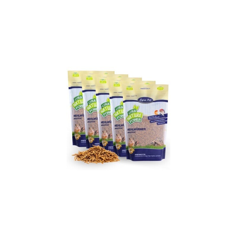 Lyra Pet Mehlwürmer getrocknet 5x1 kg