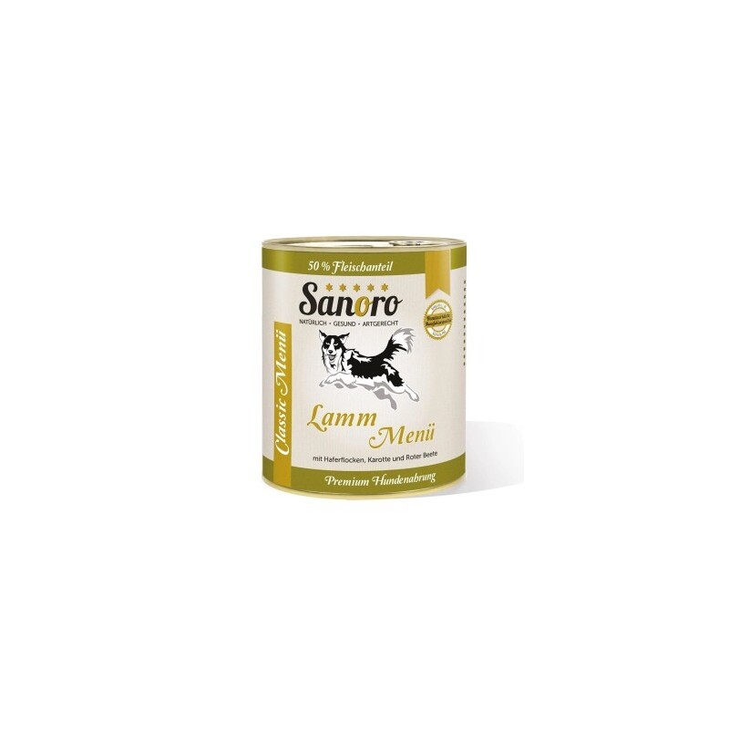 Sanoro Menü Classic vom Lamm mit 50 % Fleischanteil 6x800g