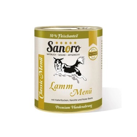 Sanoro Menü Classic vom Lamm mit 50 % Fleischanteil 6x800g