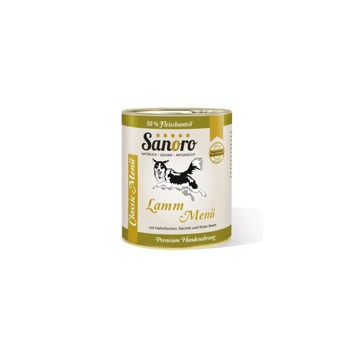 Sanoro Menü Classic vom Lamm mit 50 % Fleischanteil 6x800g