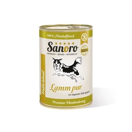Sanoro Pures Muskelfleisch vom Lamm und Schaf 12x400g