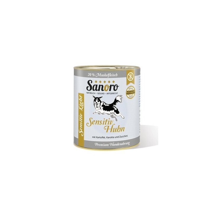Sanoro Menü Sensitiv Light Huhn mit Kartoffeln und Karotten 6x800g