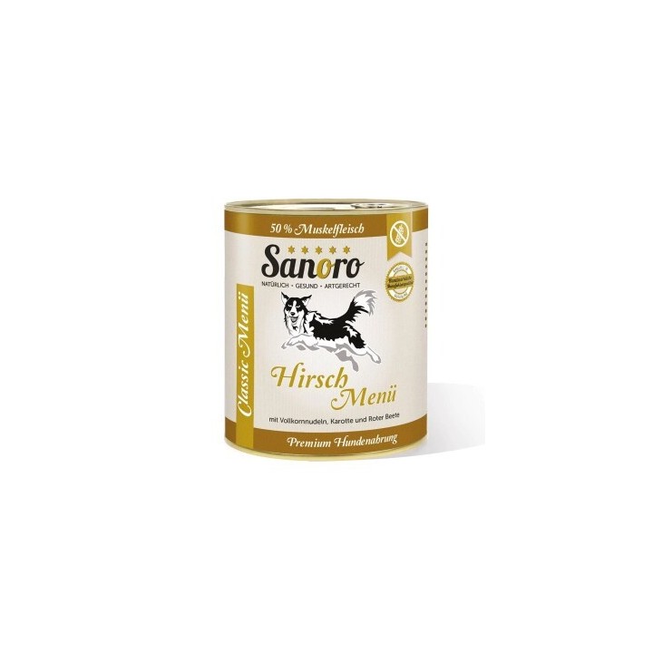 Sanoro Menü Classic vom Hirsch mit 50 % Fleischanteil 6x800g