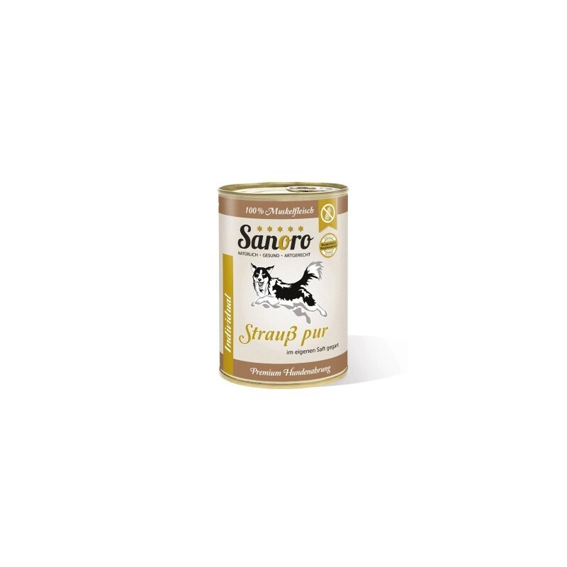 Sanoro Pures Muskelfleisch vom Strauß 12x400g