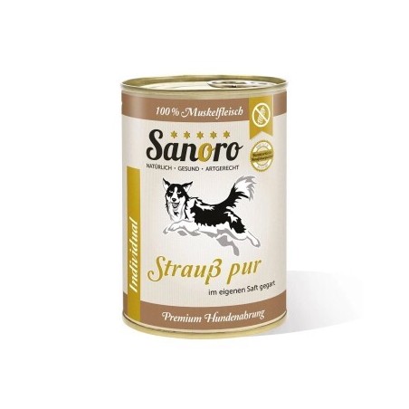Sanoro Pures Muskelfleisch vom Strauß 12x400g