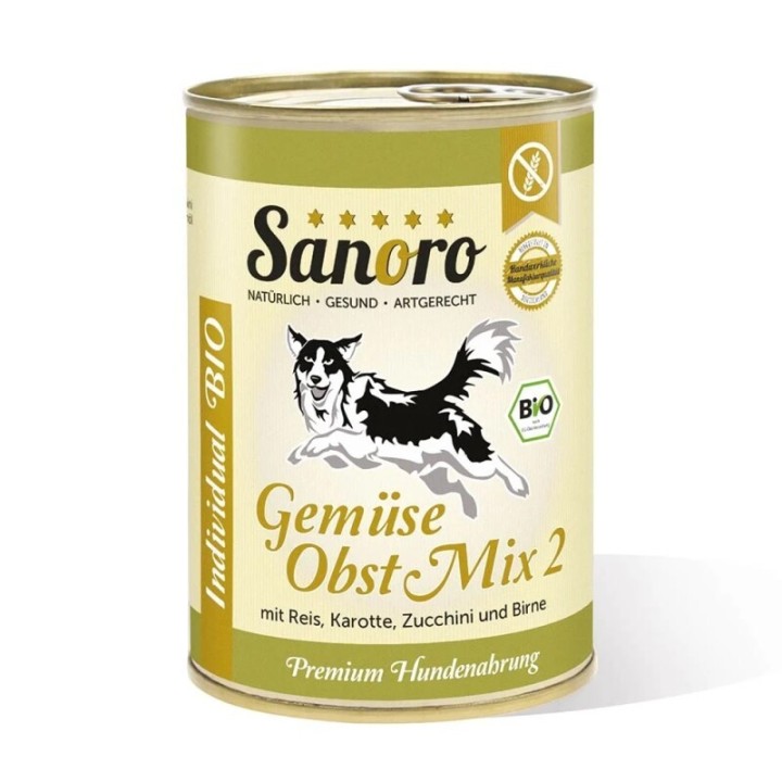 Sanoro BIO Gemüse-Obst-Mix 2 mit Bio-Reis 12x400g
