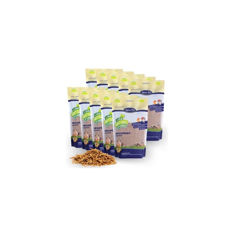 Lyra Pet Mehlwürmer getrocknet 10x1 kg