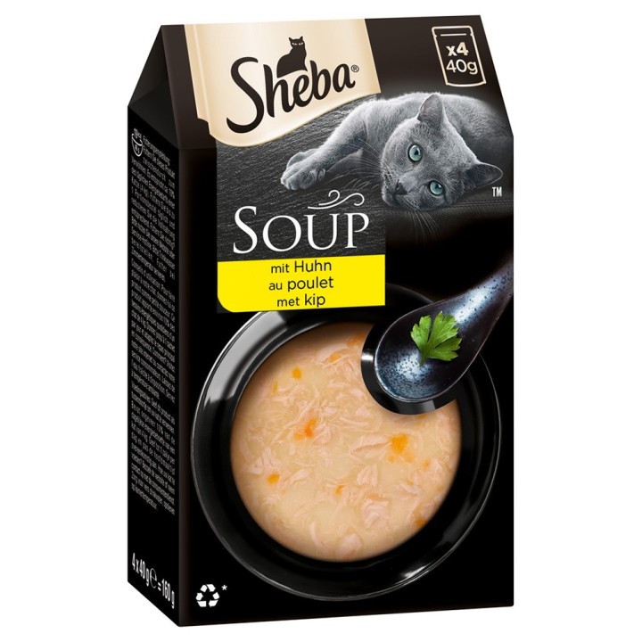 Sparpaket 80 x 40 g Multipack Sheba Classic Soup Frischebeutel - mit Huhn