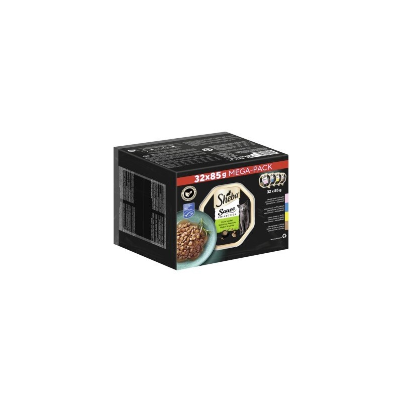 Sheba Multipack Mega-Pack Sauce Collection Feine Vielfalt MSC 32x85 g