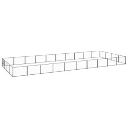 VidaXL Hundezwinger Stahl schwarz 10 m, 4 m, 70 cm