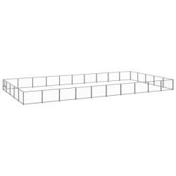VidaXL Hundezwinger Stahl schwarz 10 m, 5 m, 70 cm