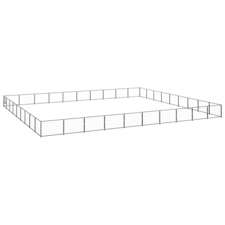 VidaXL Hundezwinger Stahl schwarz 10 m, 9 m, 70 cm