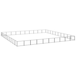 VidaXL Hundezwinger Stahl schwarz 10 m, 10 m, 70 cm