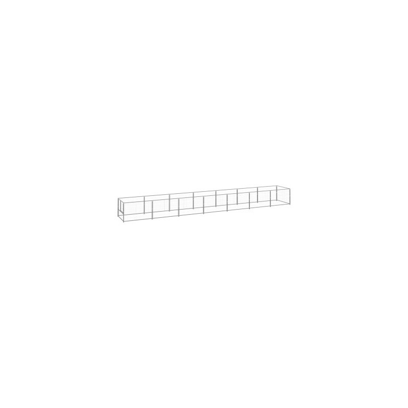 VidaXL Hundezwinger Stahl silber 7 m, 1 m, 70 cm