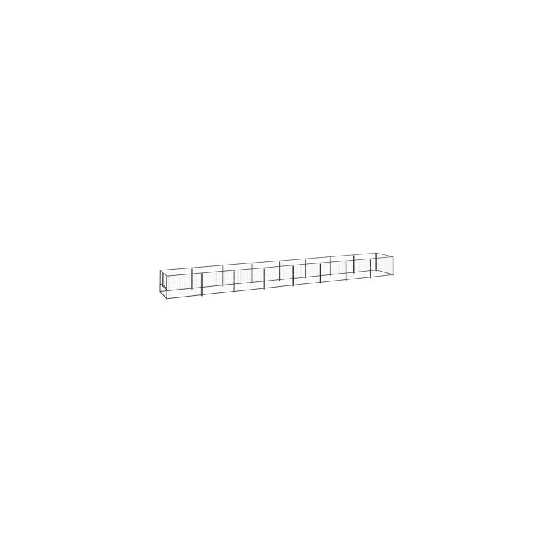 VidaXL Hundezwinger Stahl schwarz 8 m, 1 m, 70 cm