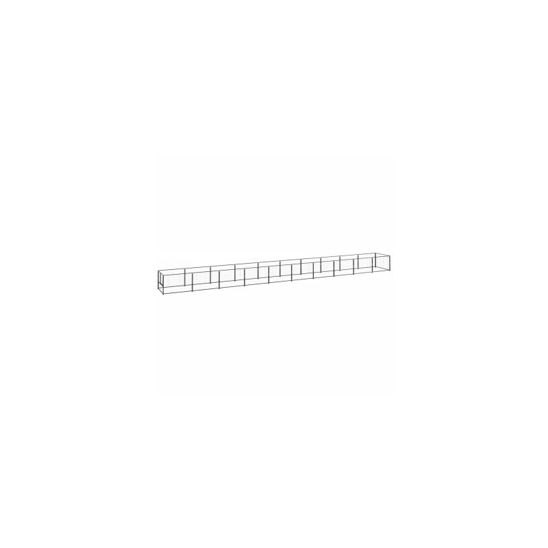VidaXL Hundezwinger Stahl schwarz 10 m, 1 m, 70 cm