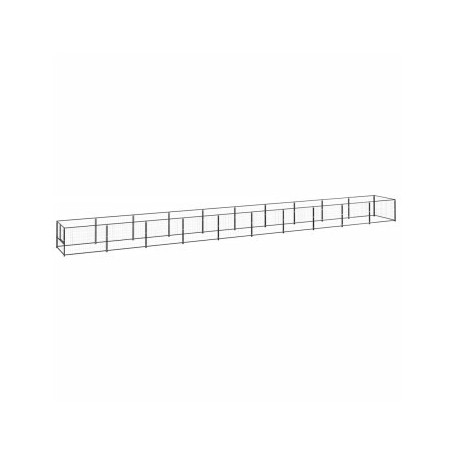 VidaXL Hundezwinger Stahl schwarz 10 m, 1 m, 70 cm