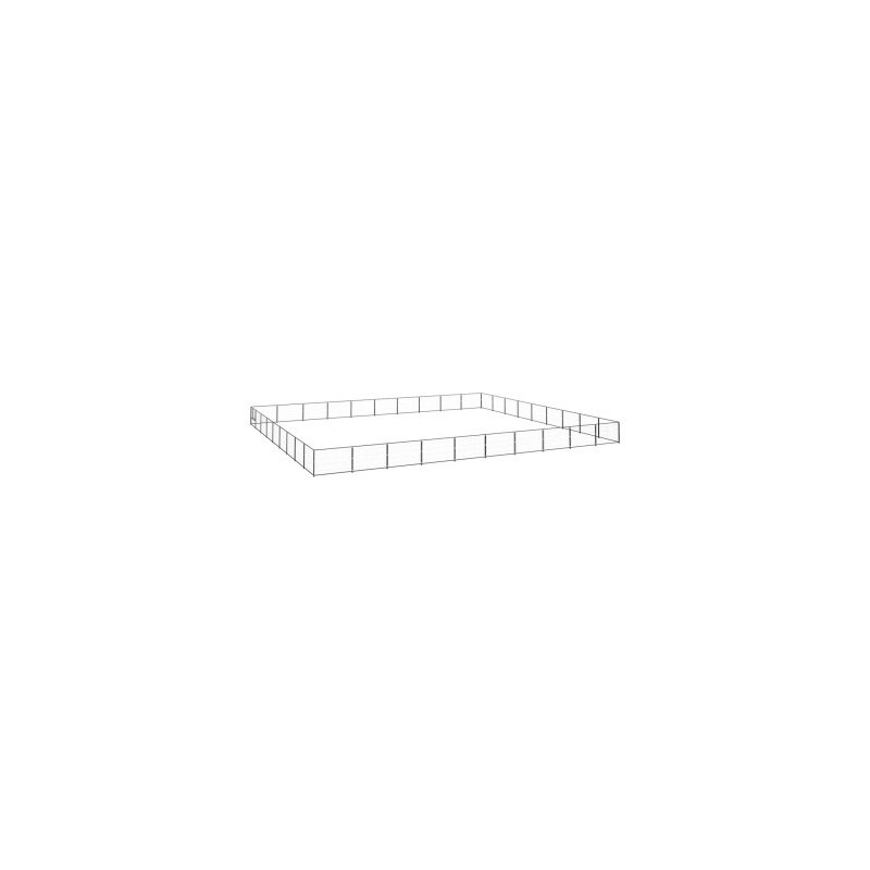VidaXL Hundezwinger Stahl schwarz 10 m, 9 m, 70 cm