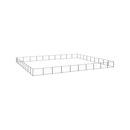 VidaXL Hundezwinger Stahl schwarz 10 m, 9 m, 70 cm