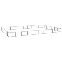 VidaXL Hundezwinger Stahl schwarz 10 m, 7 m, 70 cm