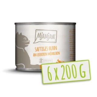MjAMjAM Nassfutter Katze Adult 6x200 g Huhn an Möhrchen