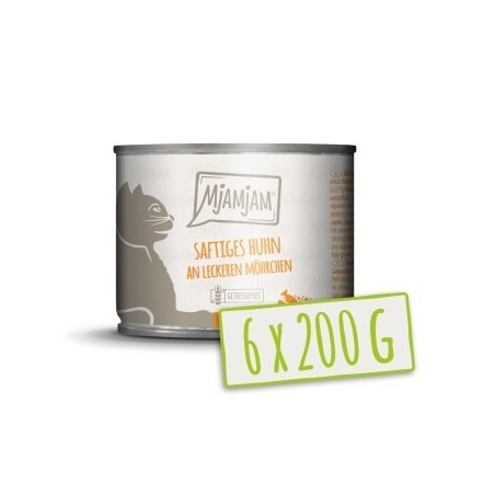 MjAMjAM Nassfutter Katze Adult 6x200 g Huhn an Möhrchen