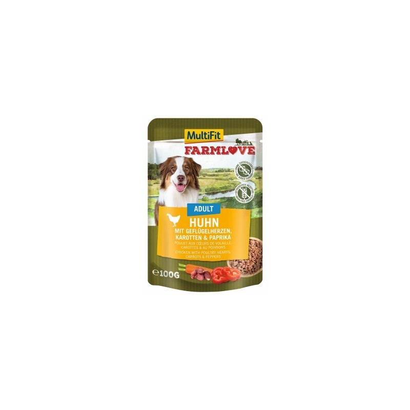 MultiFit Farmlove Adult 12x100 g Huhn
