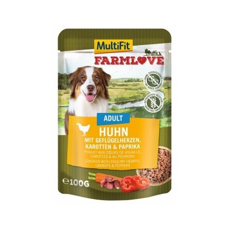 MultiFit Farmlove Adult 12x100 g Huhn