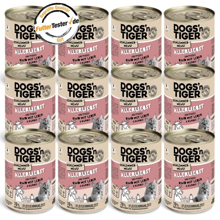 Dogs'n Tiger Allerliebst Rind & Huhn 12x400 g