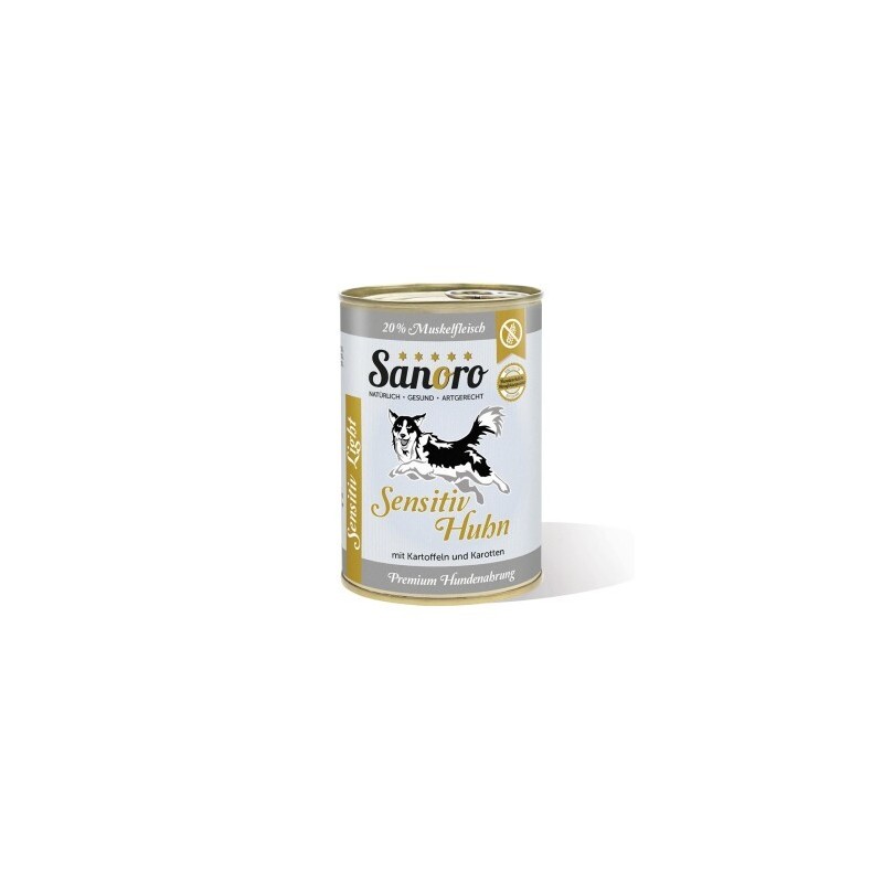 Sanoro Menü Sensitiv Light Huhn mit Kartoffeln und Karotten 12x400g