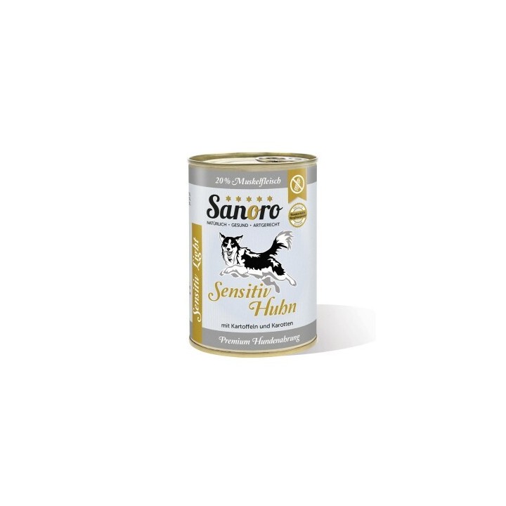 Sanoro Menü Sensitiv Light Huhn mit Kartoffeln und Karotten 12x400g