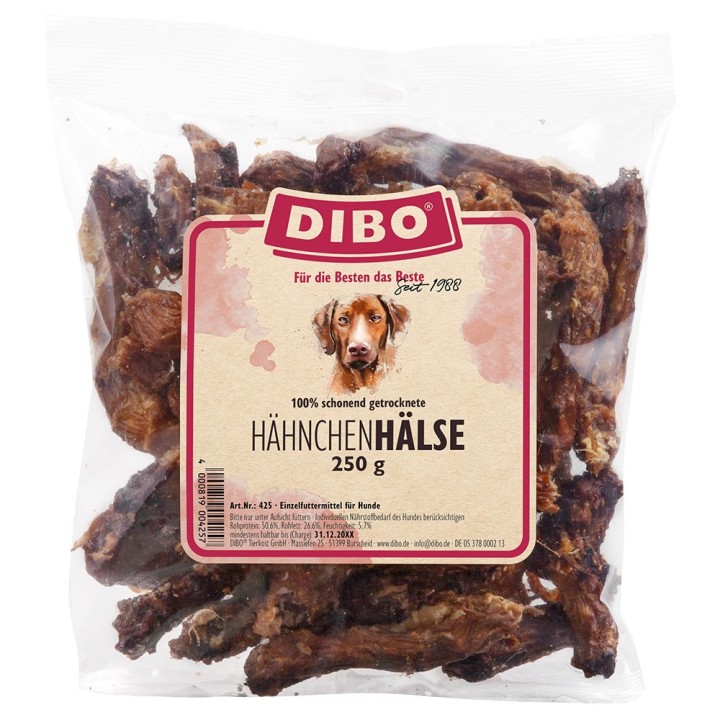 DIBO Hähnchen-Hälse - Sparpaket: 3 x 250 g