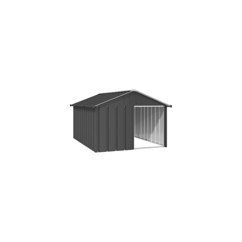 VidaXL Hundehütte Verzinkter Stahl Hundezwinger Hundekäfig anthrazit 1,165 m, 1,53 m, 81,5 cm