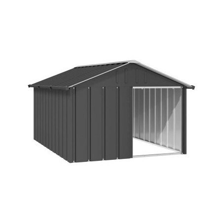 VidaXL Hundehütte Verzinkter Stahl Hundezwinger Hundekäfig anthrazit 1,165 m, 1,53 m, 81,5 cm