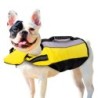Schwimmwesten für Hunde mit Griff, reflektierenden Streifen, verstellbare Passform, faltbare Schwimmwesten Small gelb