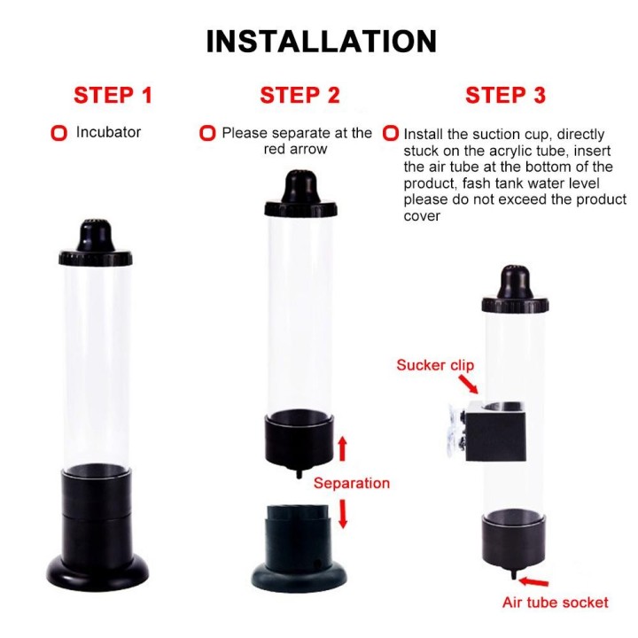 Fischfutter, Fischwurm, Salzgarnelen, Eier, Brüter, Brutkasten, Zuchtgarnelen, Aquarium, Luke schwarz