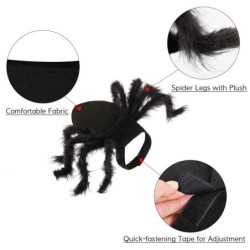 Halloween-Kostüm für Hunde und Katzen, Spinnenkostüm, Haustier-Party-Outfits für kleine Hunde und Katzen Medium schwarz
