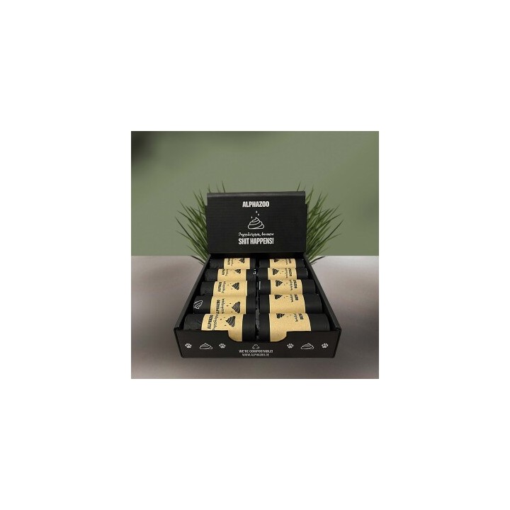 ALPHAZOO Pupssäckchen Kotbeutel 300 Stück für Hunde I Kompostierbare Hundekotbeutel