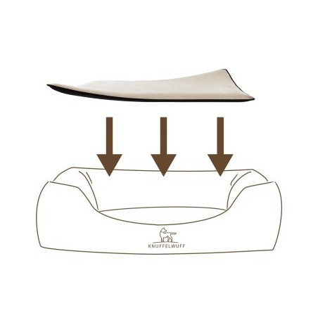 Knuffelwuff kuschelige Einlage Teddy für Hundebett Form: Classic weiß XL