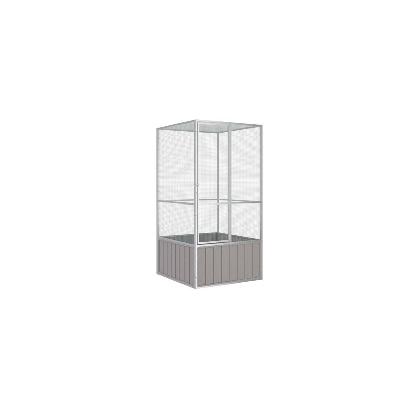 VidaXL Vogelkäfig aus verzinktem Stahl 1,11 m, 1,07 m, 2,115 m