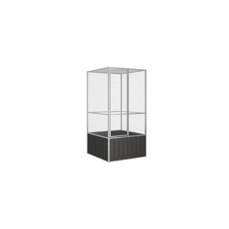 VidaXL Vogelkäfig Verzinkter Stahl Vogelvoliere Vogelhaus mehrere Auswahl 1,11 m, 1,07 m, 2,115 m