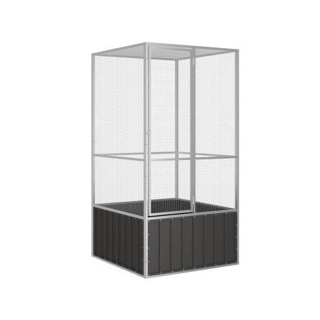 VidaXL Vogelkäfig Verzinkter Stahl Vogelvoliere Vogelhaus mehrere Auswahl 1,11 m, 1,07 m, 2,115 m