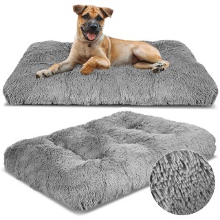 Hundebett SHAGGY Kissen HIGH SIDE Grau M-XL M elfenbein