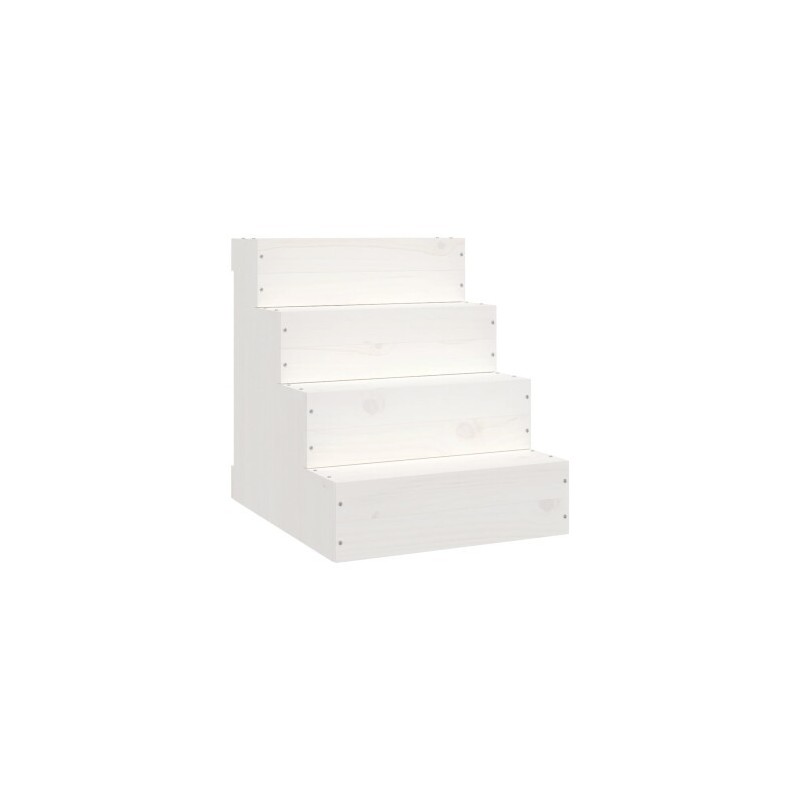 VidaXL Haustiertreppe L (40x49x47 cm) weiß