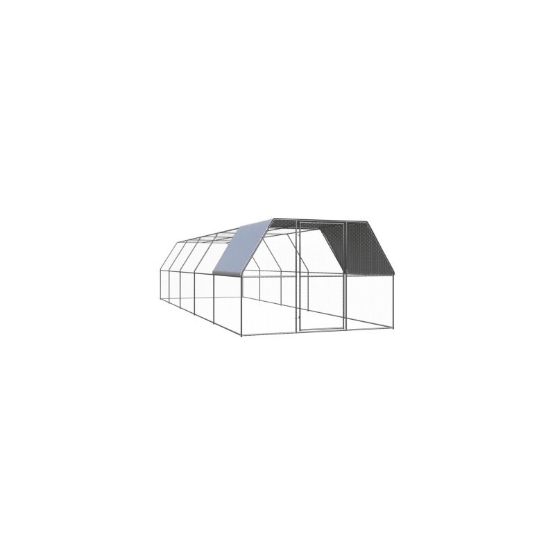 VidaXL Hühnerkäfig mit Teilüberdachung 3 m, 10 m, 2 m