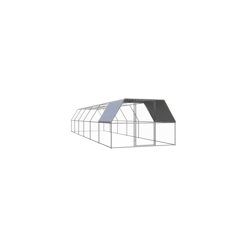 VidaXL Hühnerkäfig mit Teilüberdachung 3 m, 12 m, 2 m