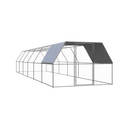 VidaXL Hühnerkäfig mit Teilüberdachung 3 m, 12 m, 2 m