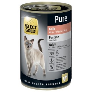 SELECT GOLD Pure Adult Paté Kalb 12x400 g